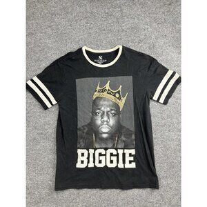 Biggie Smalls Shirt Mens XL Black Crown Graphic Ringer Rap Tee Horizon Hip Hop